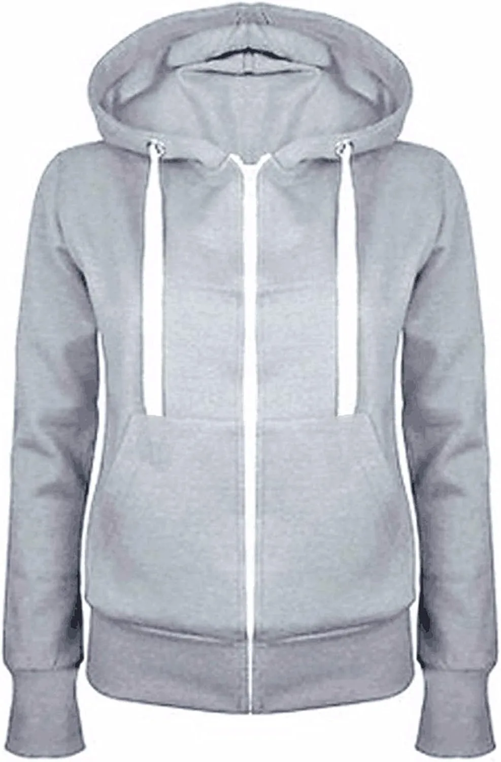 

Толстовка для женщин с длинными рукавами, на молнии, с капюшоном на шнурке jxsoyen