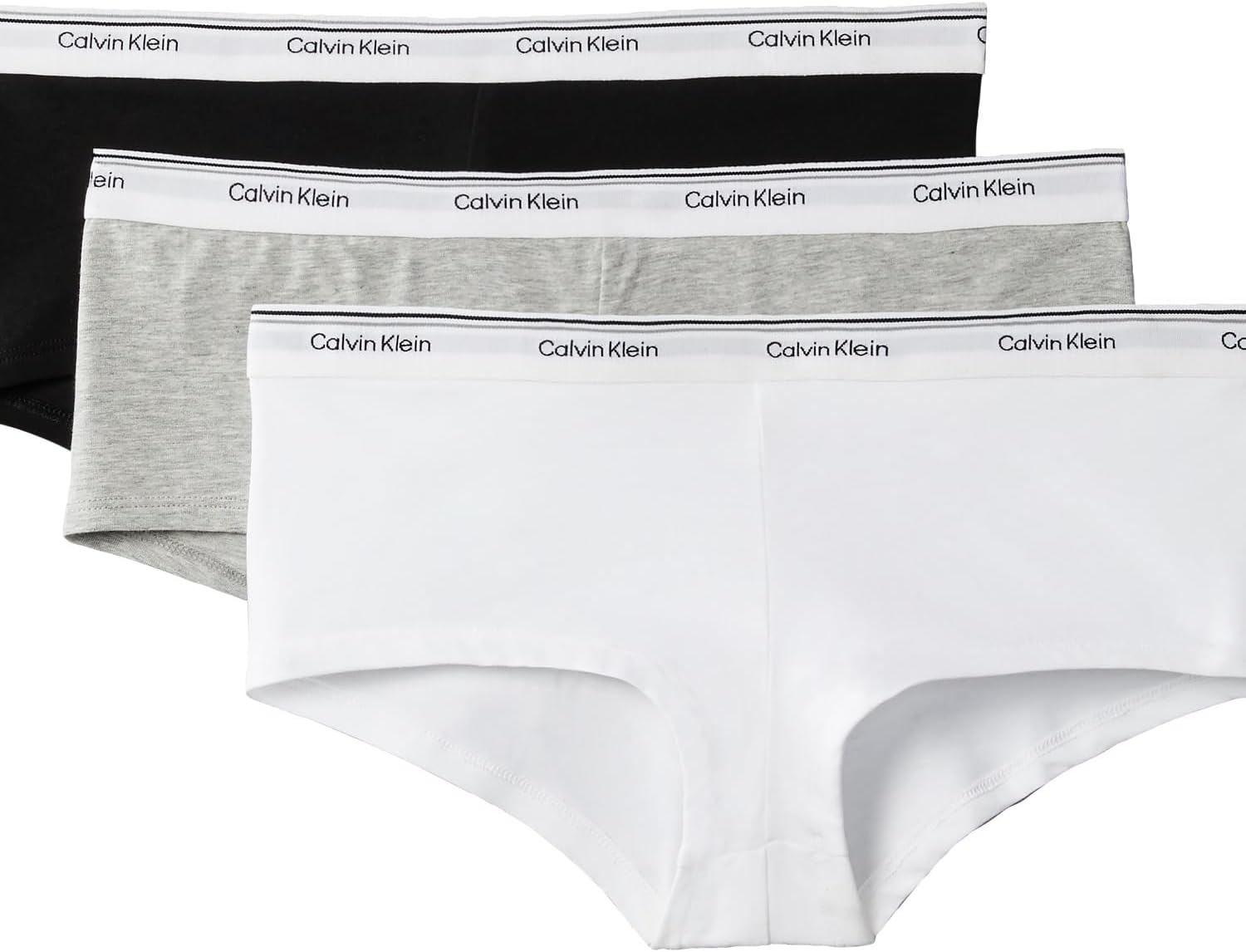 

Женские трусики-шорты Calvin Klein Balance из эластичного хлопка, 3 шт. в упаковке, Black/ White/ Grey Heather