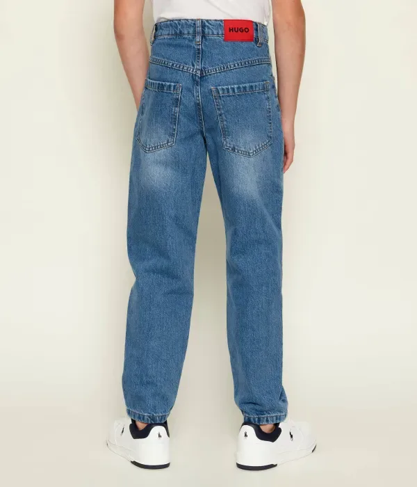 Джинсы 446 tapered fit Hugo Kids, синий — фото 3