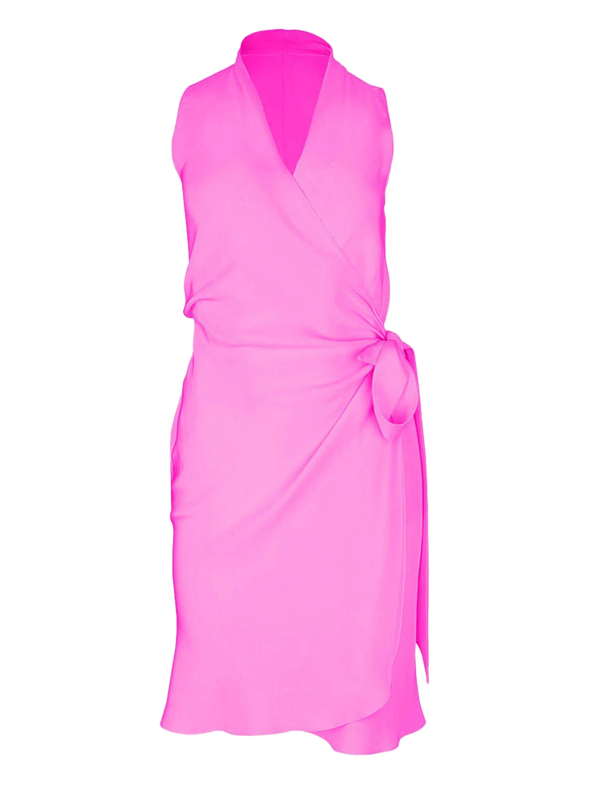 

Платье с запахом и завязкой во дворе Peter Cohen, розовый