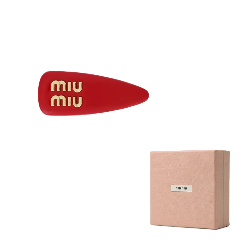 MIU MIU Кожаные заколки для волос Women's Red