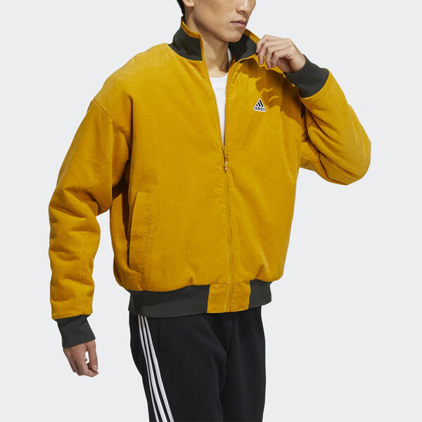 Куртка adidas M Corduroy Jkt Embroidered Logo Stay Warm Sports Jacket Yellow, мультиколор — фото 4