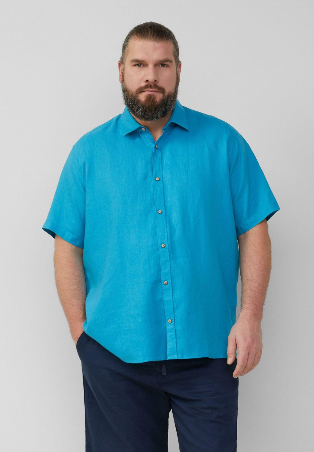 

Рубашка REGULAR FIT LEICHTES KURZARM s.Oliver, бирюзовый