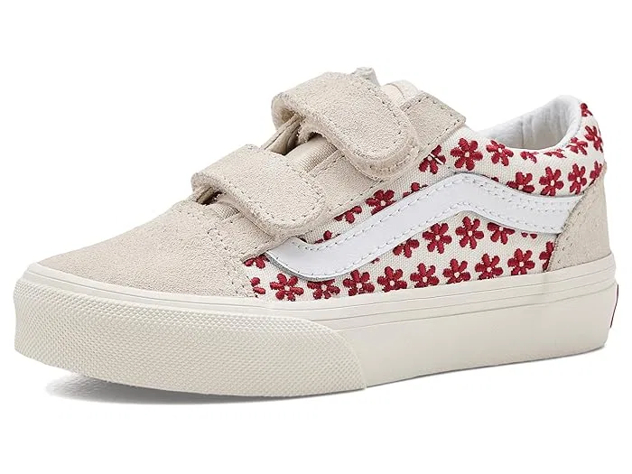 Кроссовки Old Skool V Vans Kids, Chantilly Floral Racing Red — фото 2