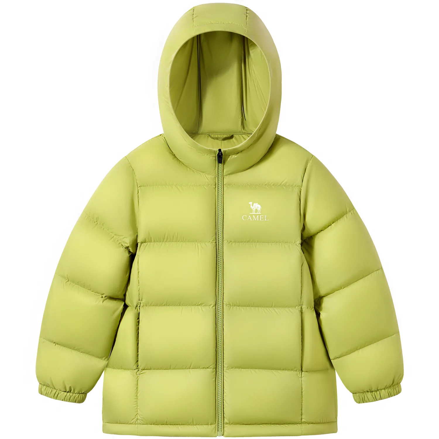 Детская пуховая куртка с капюшоном утепленная CAMEL, Dark Sprout Green