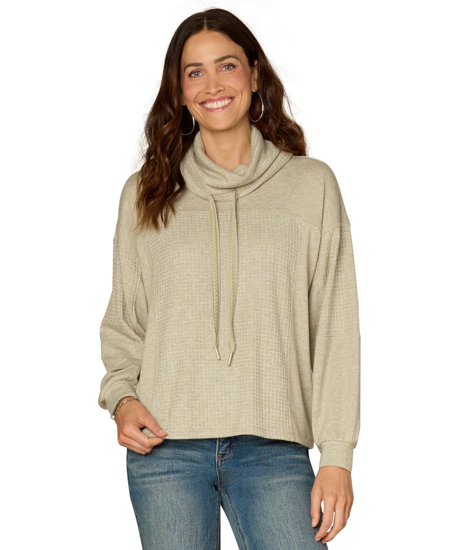 

Небольшой галстук-воротник, вязаный топ из смешанных материалов Democracy, Heather Sage