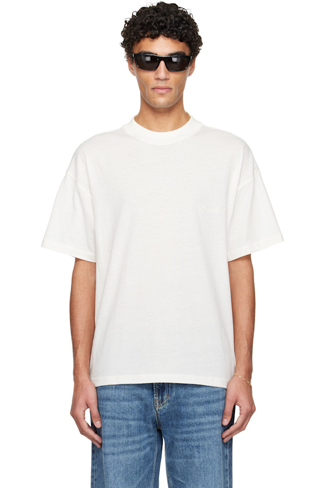 

Fear Of God Essentials Праздничная вышитая базовая футболка Off-White