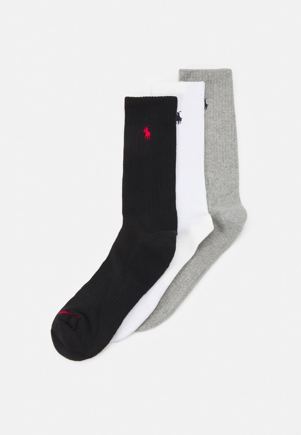 

Носки CREW 3 PACK Polo Ralph Lauren, черный/белый/серый
