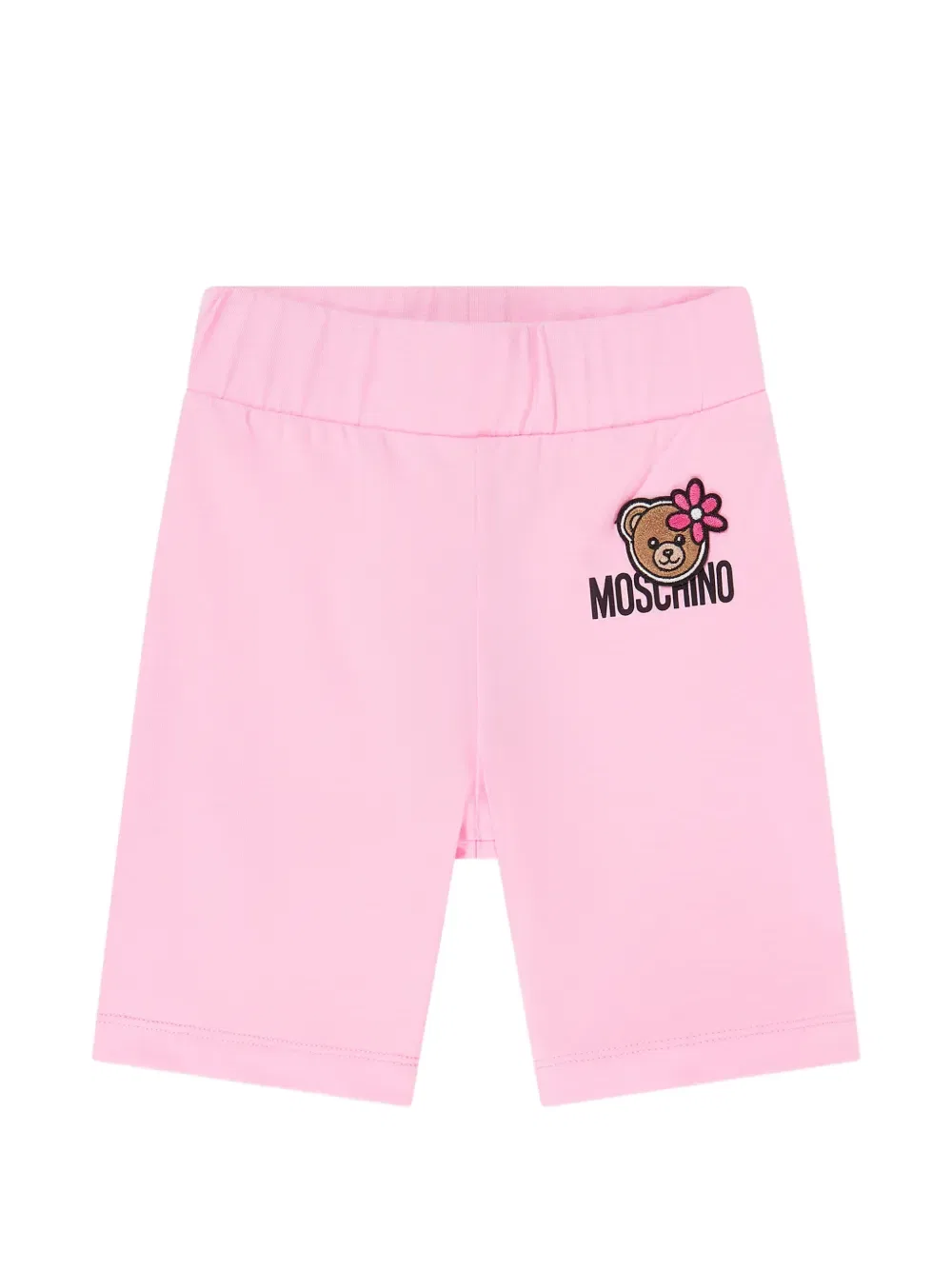 Комплект из топа и шортов с оборками Moschino Kids, розовый — фото 4
