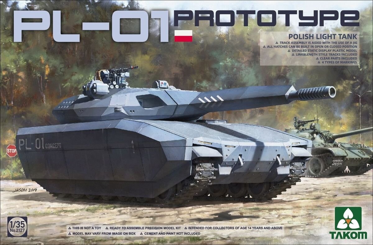 

Польский прототип легкого танка Pl-01 Масштаб 1:35 Takom 2127