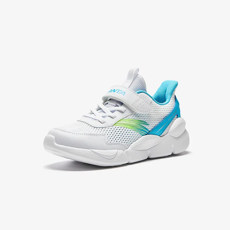 Детские кроссовки для бега Antakids, Anta White/Lake Blue/Fluorescent Sparkling Green — фото 3