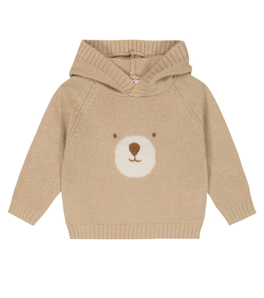 

Толстовка с капюшоном Baby Bear из шерсти в технике интарсия Il Gufo, Birch
