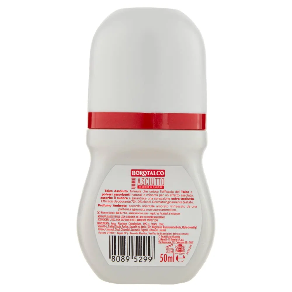 Мужской роликовый дезодорант Borotalco Dry Talk, 12 шт. по 50 мл Italian Gourmet E.R. — фото 2