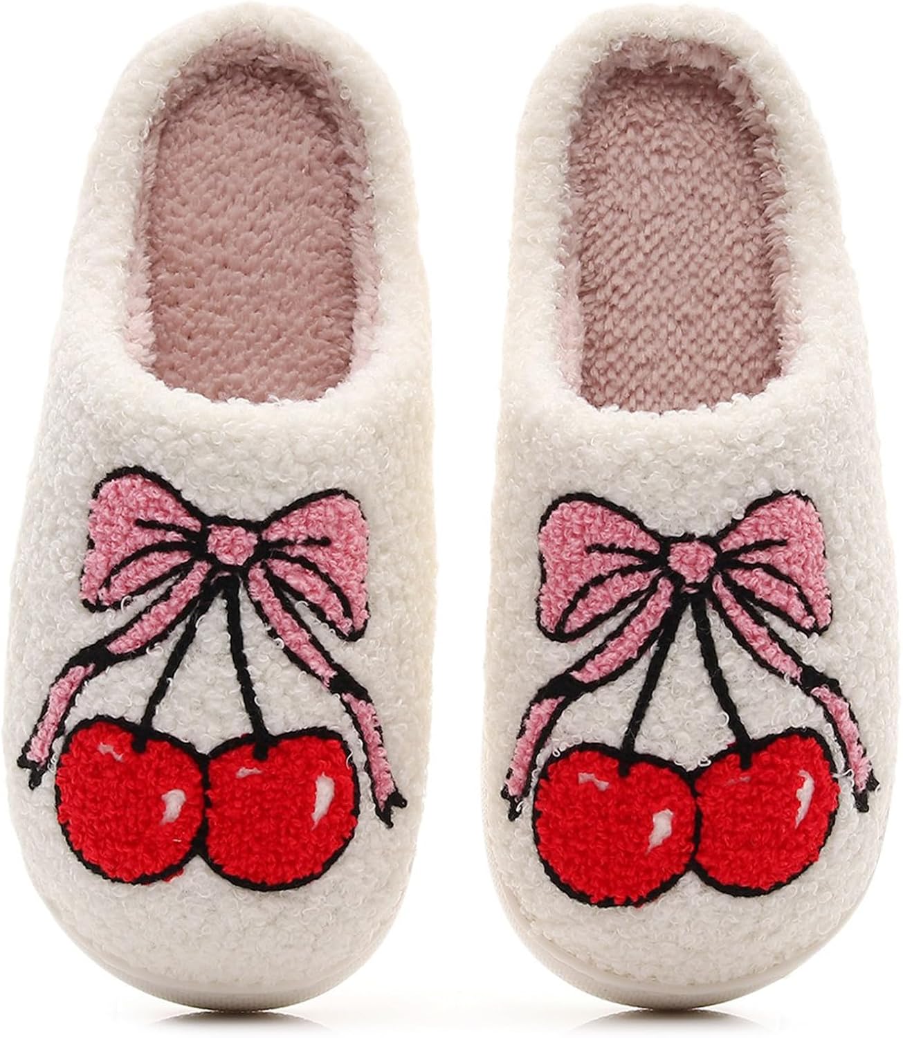 

Домашние тапочки на Хэллоуин и Рождество в клетку для женщин и мужчин, мягкие уютные тапочки для дома, с флисовой подкладкой, теплые и пушистые, противоскользящие, зимние, удобные и мягкие, с шерстяной подкладкой Afellicy, вишневый