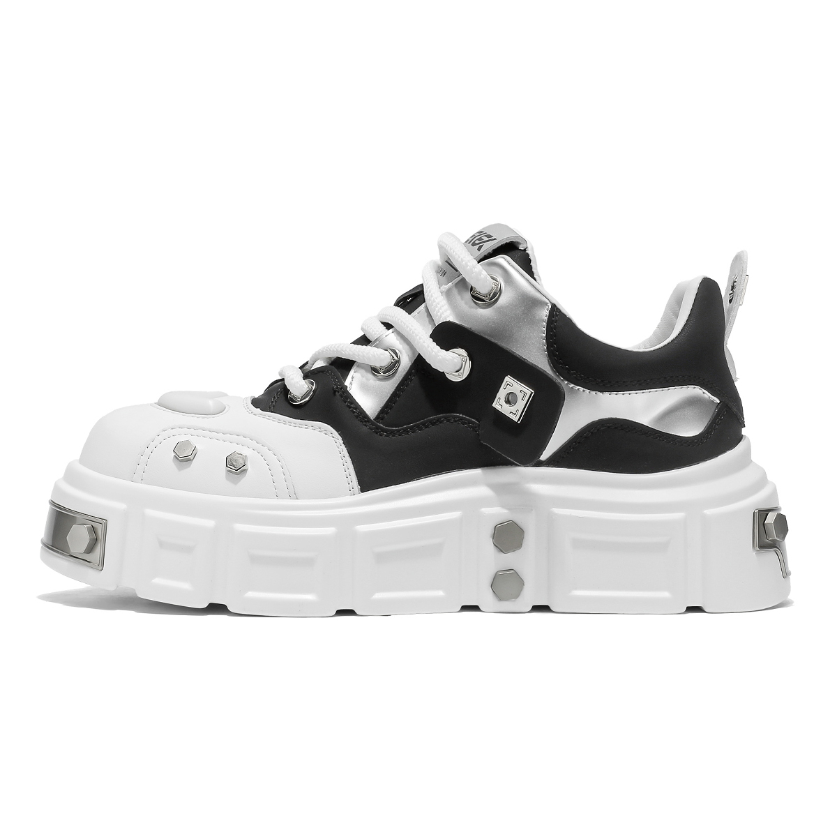 

M.M Party Мужские низкие кеды бело-черные, цвет White Black