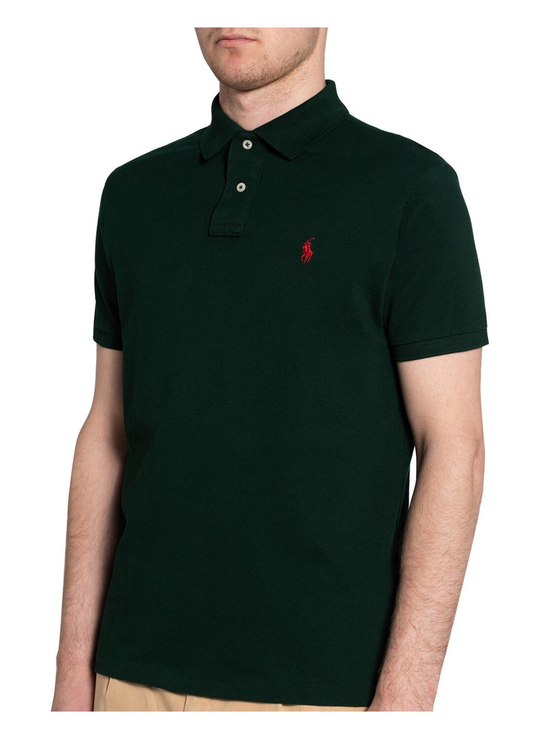 Рубашка-Поло из пике на заказ узкого кроя Polo Ralph Lauren, зеленый — фото 4