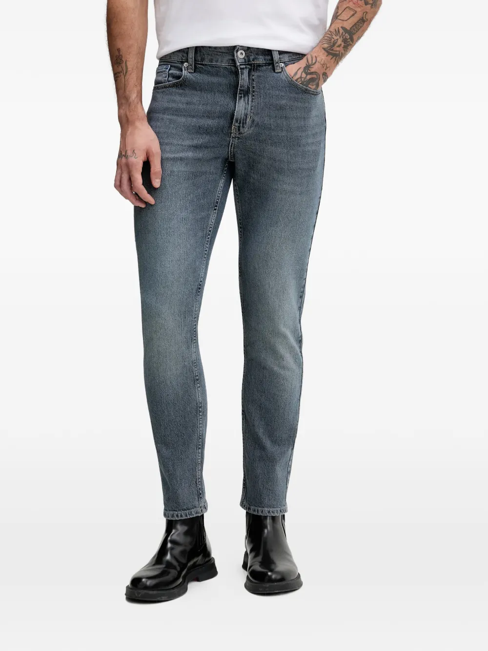 

Джинсы с нашивкой-логотипом Karl Lagerfeld Jeans, синий