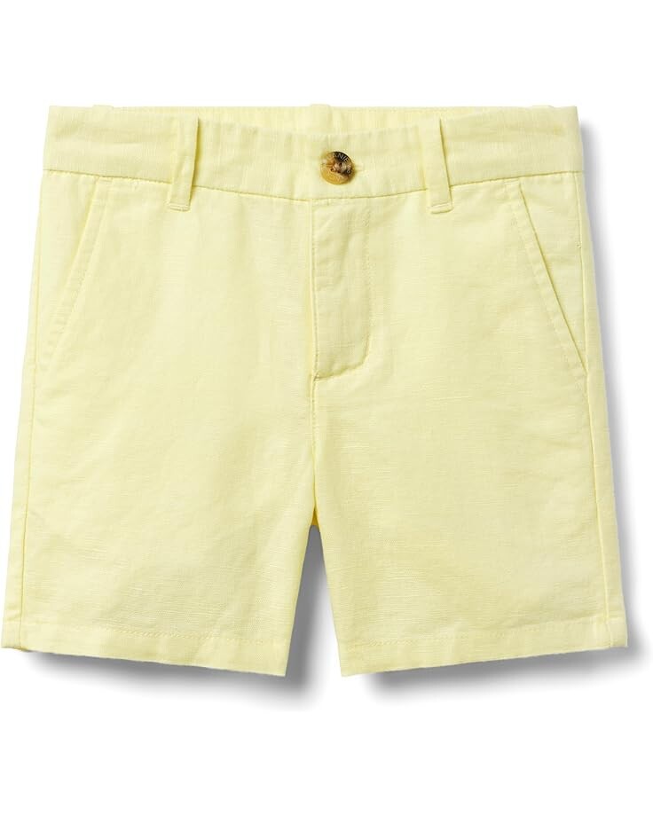 

Шорты Janie and Jack Linen Flat Front Short, желтый