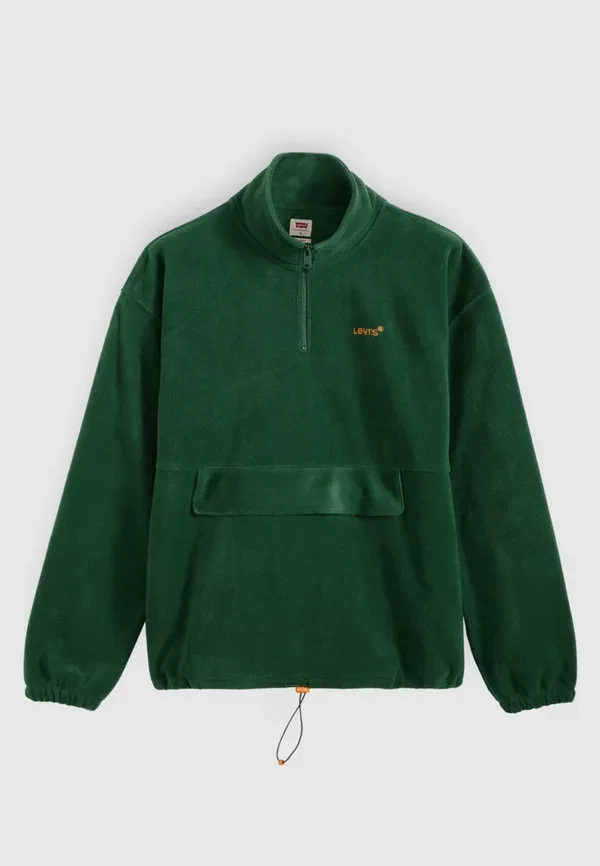 Толстовка на молнии Levi'S Lse rlxd graphic zip pch fleece jumper, тёмно-зелёный — фото 4