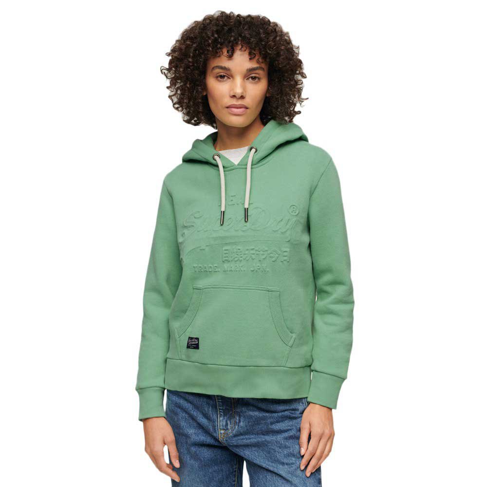 

Худи Superdry Embossed Vintage Logo Graphic, зеленый