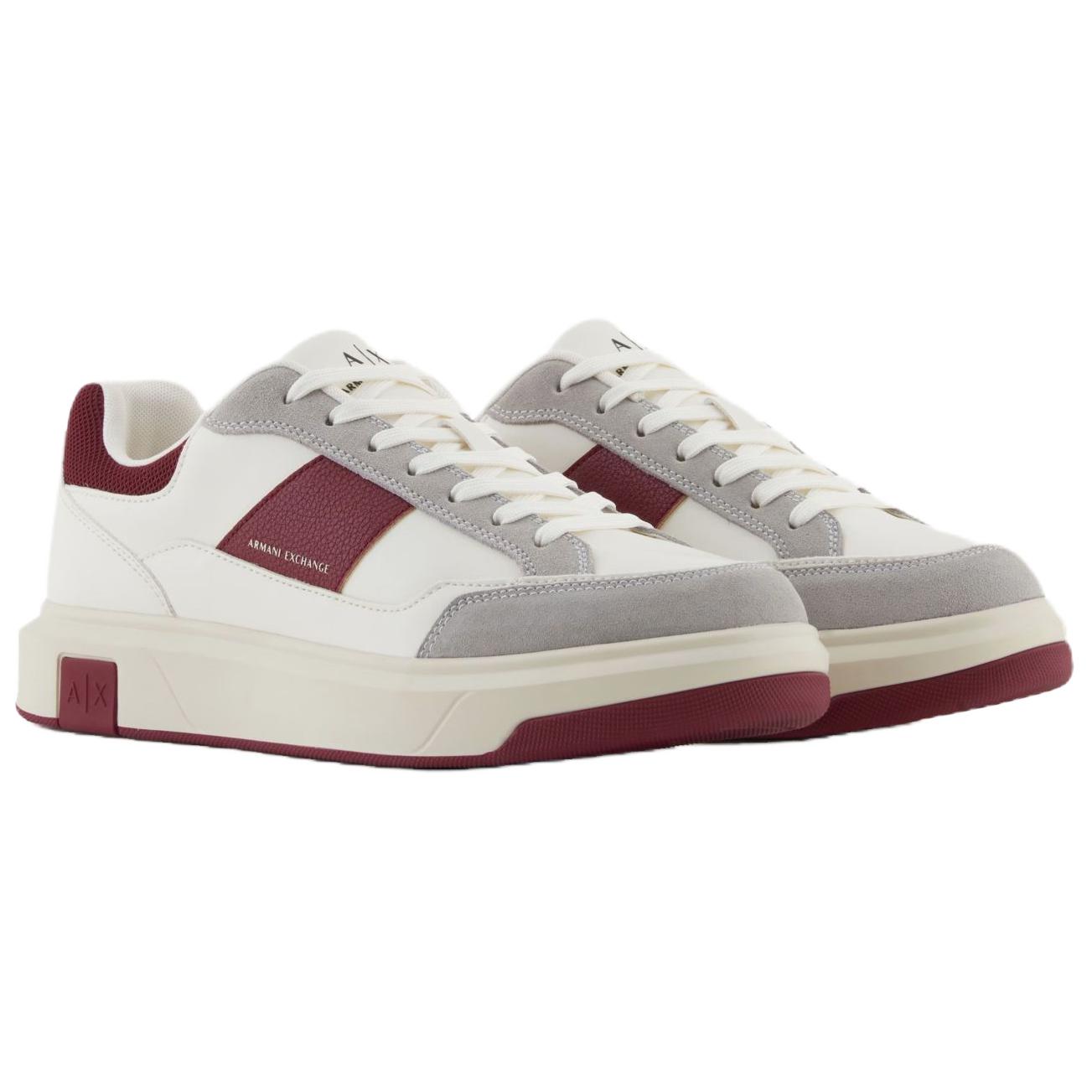 Кроссовки AE Low top Skateboard Shoes мужские ARMANI EXCHANGE, красный/белый — фото 4