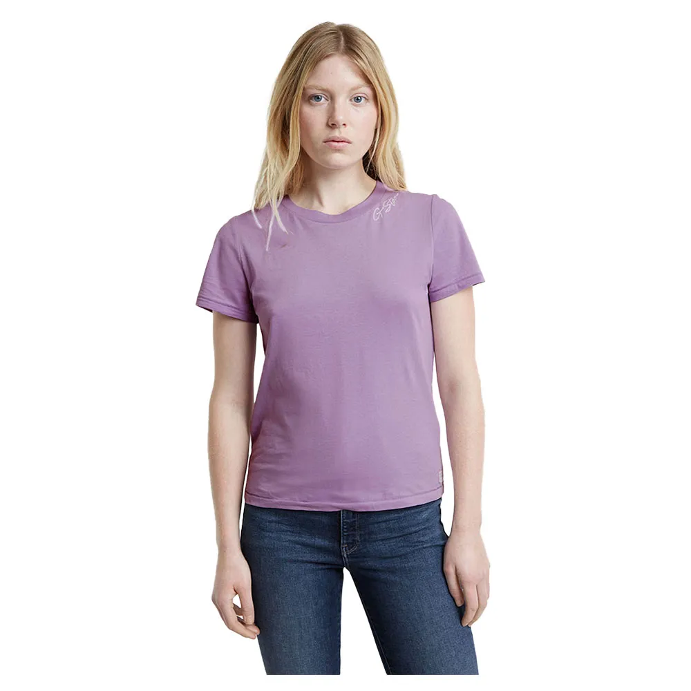 

Футболка G-Star Faux Embro Logo R T, фиолетовый