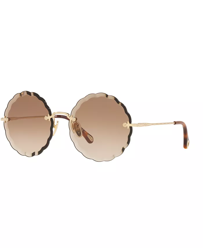 

Женские круглые солнцезащитные очки с травленым металлом, CH0047S Chloe, желтый