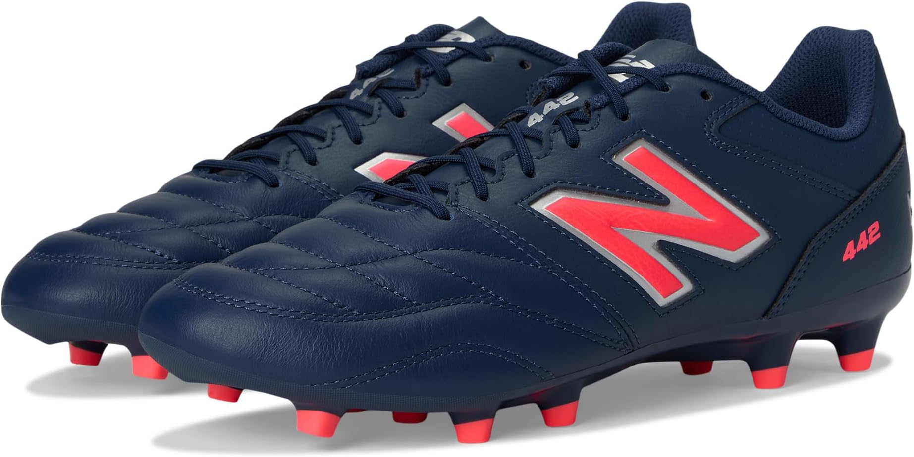 

Кроссовки New Balance 442 Team FG V2 Soccer Cleats, цвет NB Navy/Silver/Energy Red