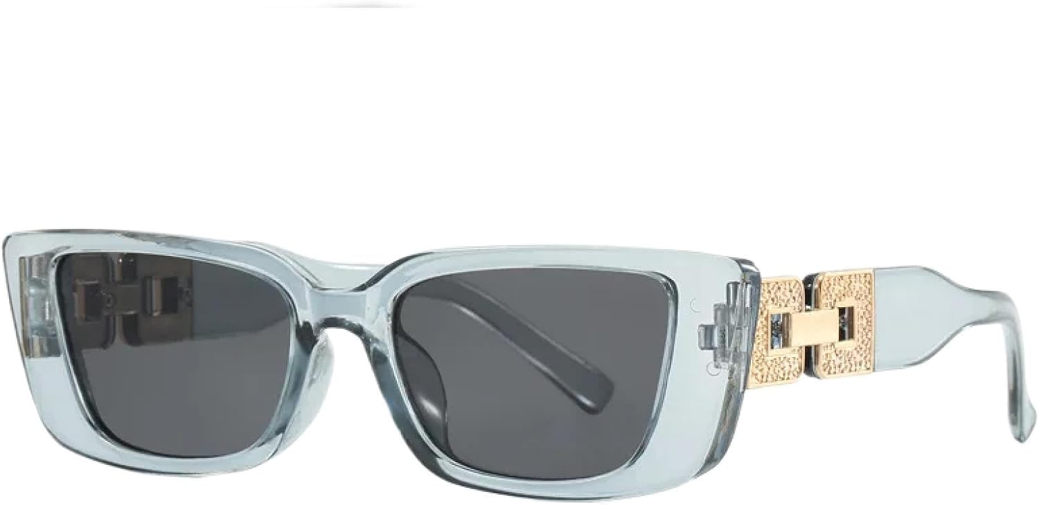 

Солнцезащитные очки с защитой от УФ-излучения UV400 | Панк-стиль «кошачий глаз» | Для женщин и мужчин, для занятий спортом на открытом воздухе и вождения DSVIGF, Blue Black