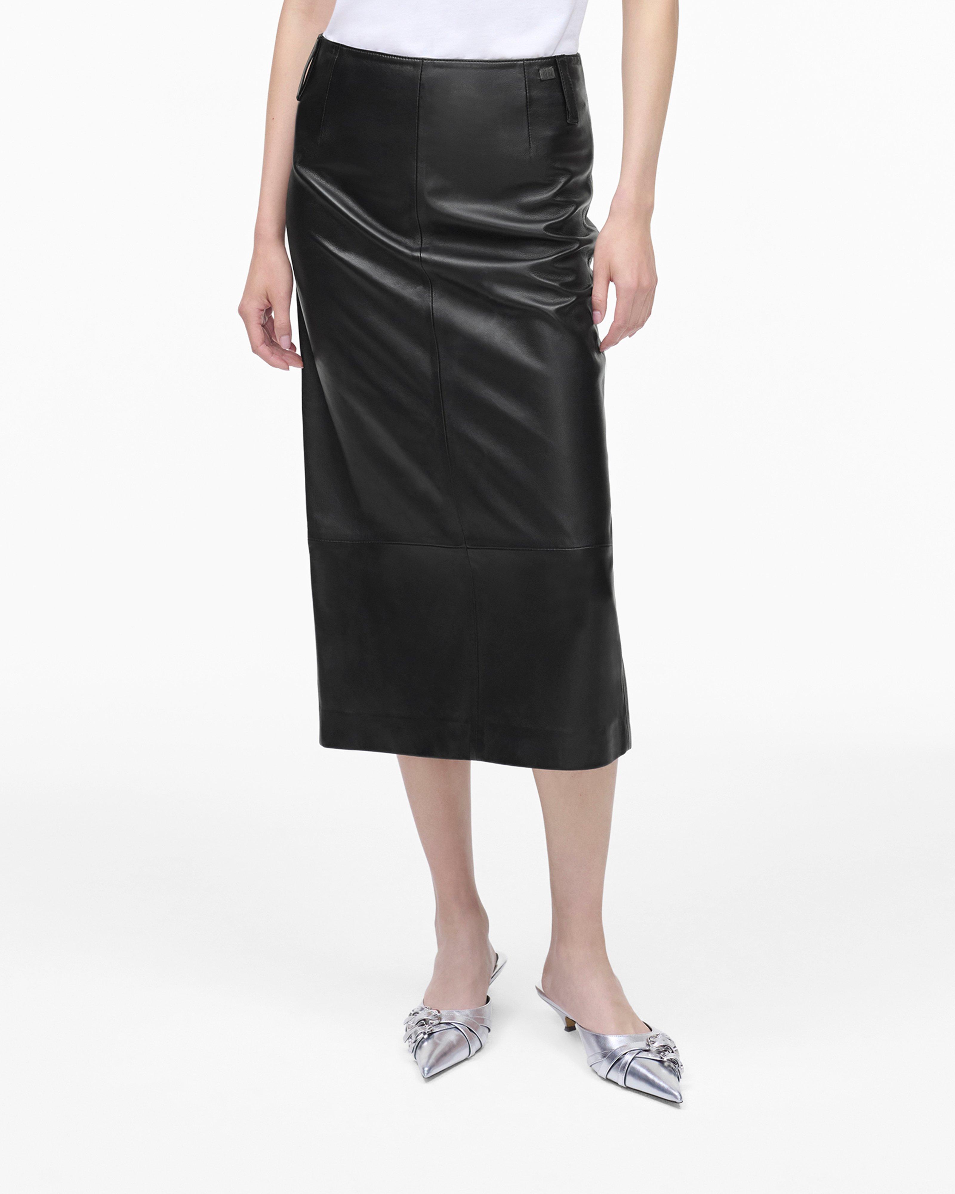 

Кожаная узкая юбка Marc Jacobs, черный