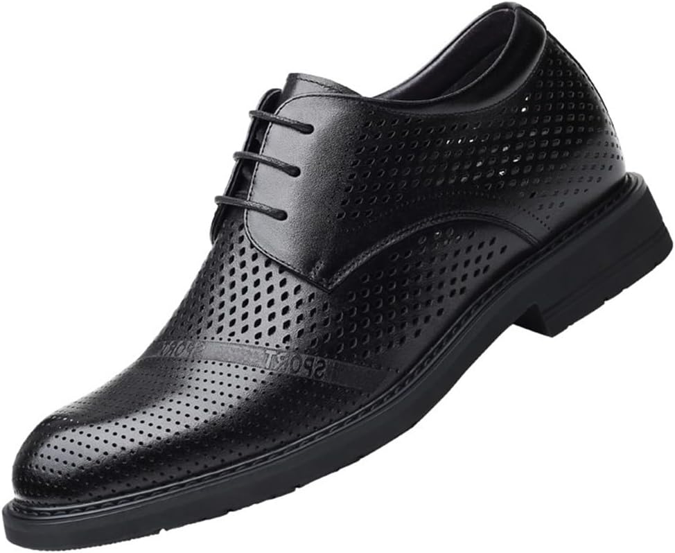 

Мужские оксфорды YGCEEIA с невидимым увеличением роста, с вырезами, дышащие, для официальных мероприятий, деловых встреч, свадебные туфли, повседневные туфли с эффектом подъема, 3.15inchs(8cms)