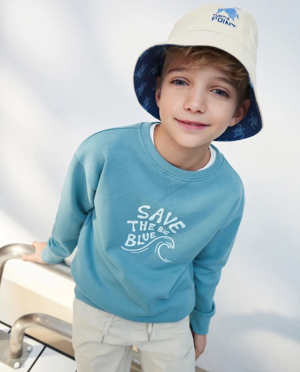 

Свитшот для мальчиков Закрытая текстовая графика Kids El Corte Inglés, зеленый