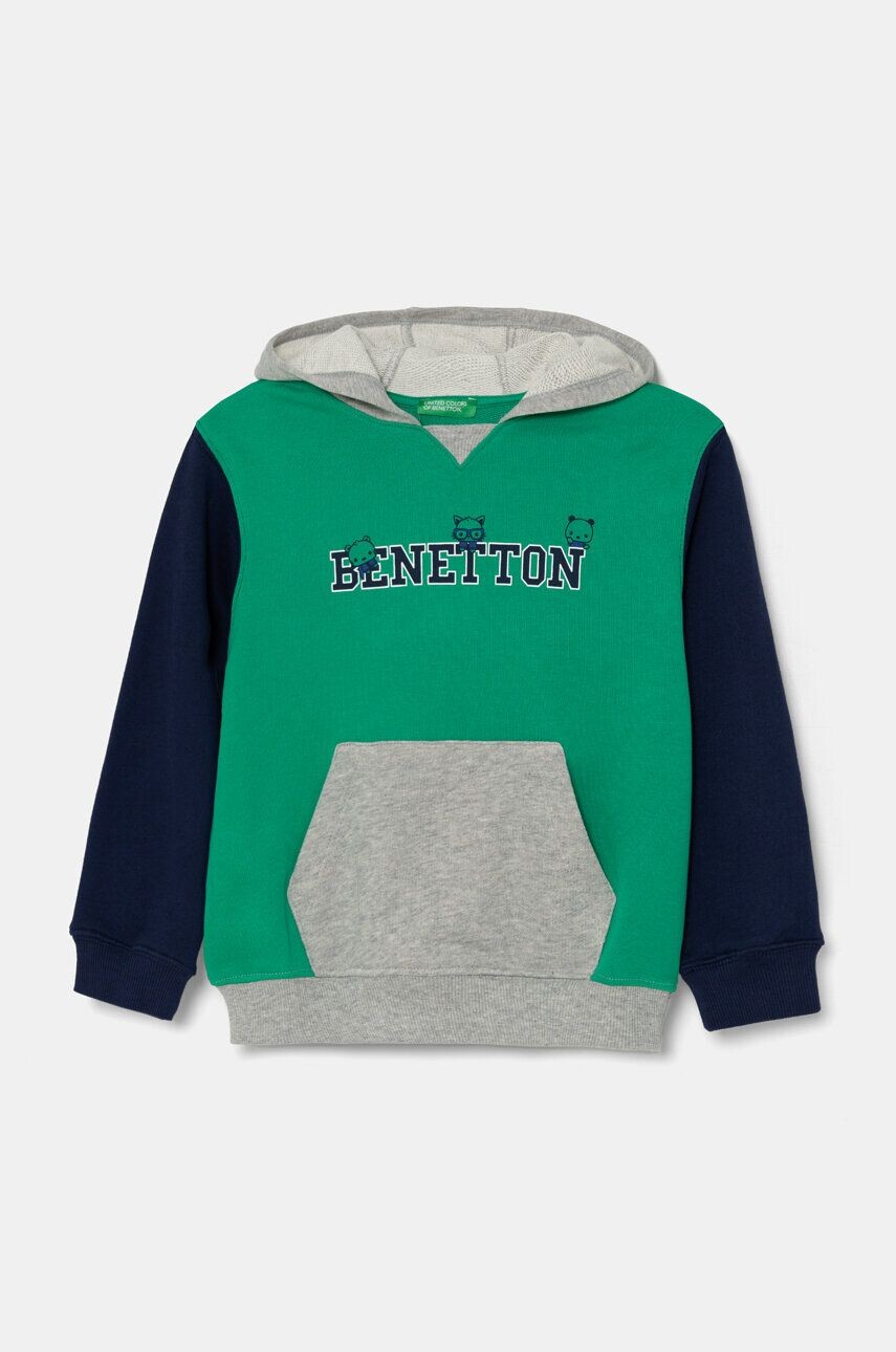 

Хлопковая толстовка United Colors of Benetton для мальчиков и девочек, зеленый