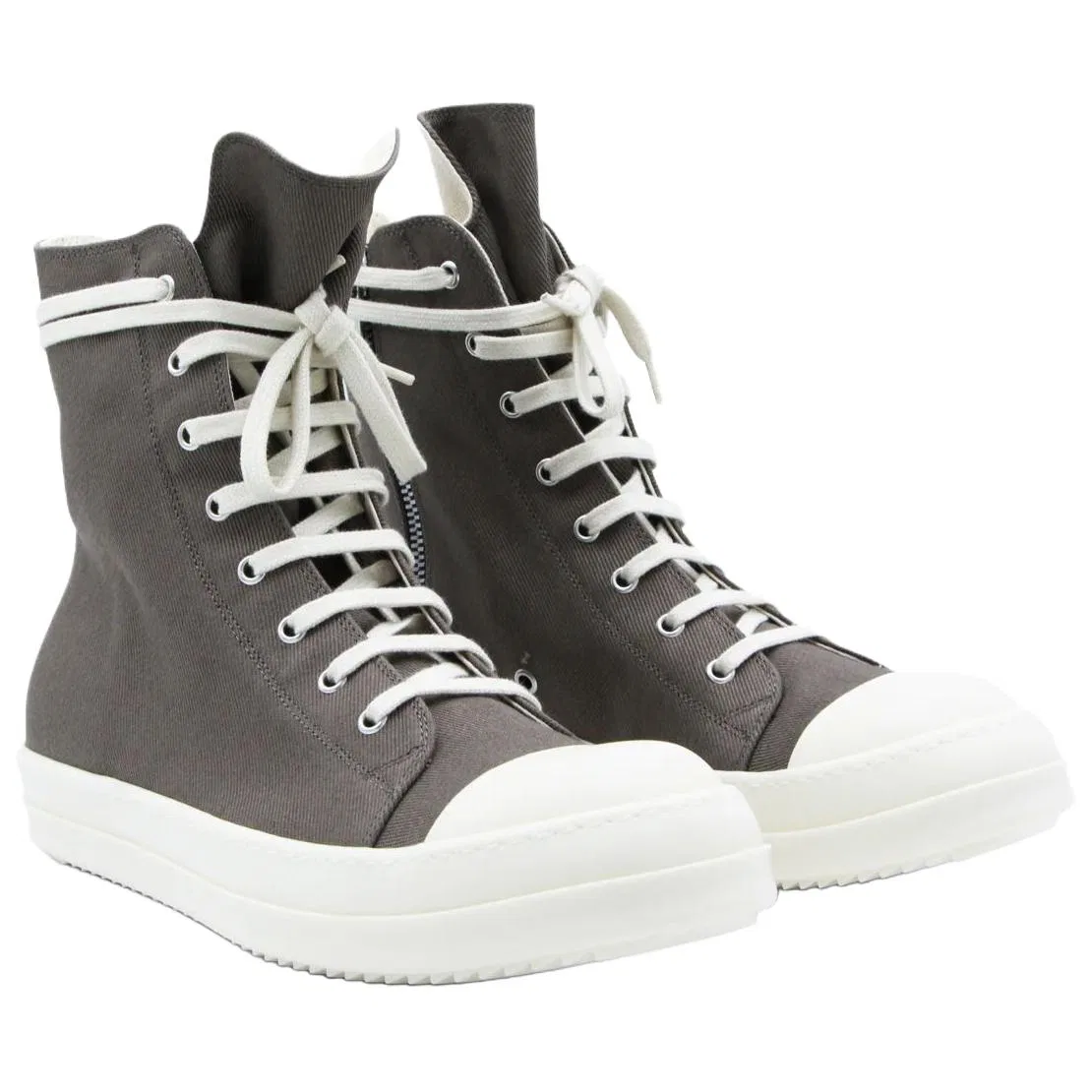 Высокие кеды для скейтбординга серые Rick Owens DRKSHDW — фото 4