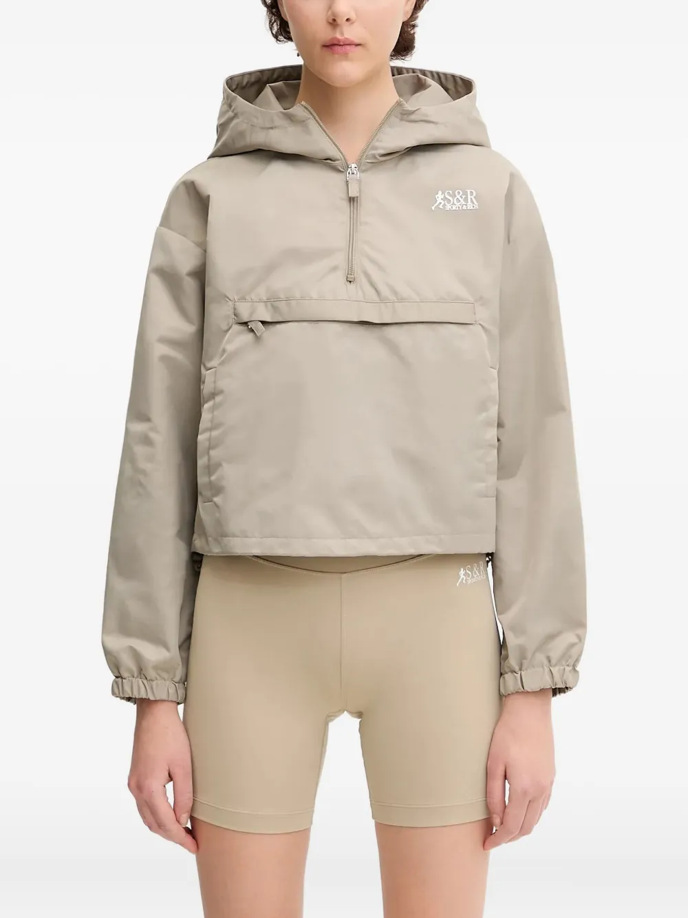 

Куртка с капюшоном и накладным карманом Sporty & Rich, нейтральный