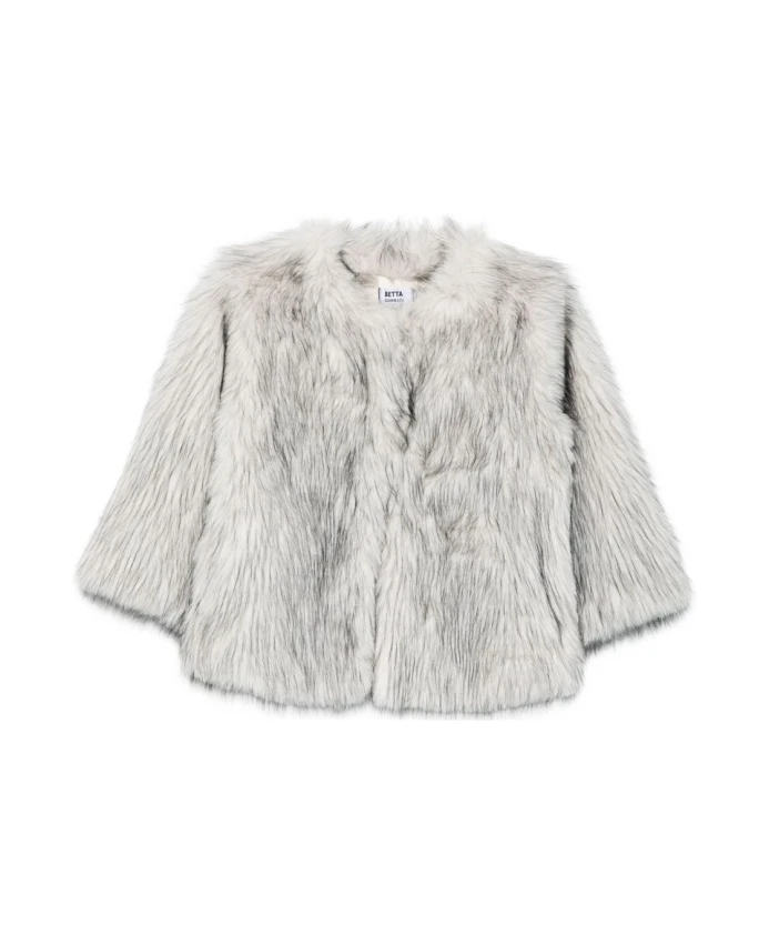 

Белое пальто из искусственного меха с открытой передней частью Betta Corradi, белый
