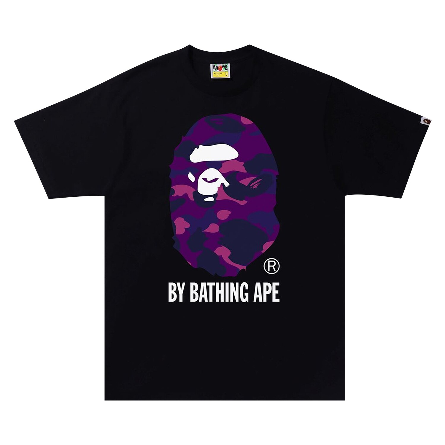 

Футболка BAPE Color Camo By Bathing Ape, черный/фиолетовый