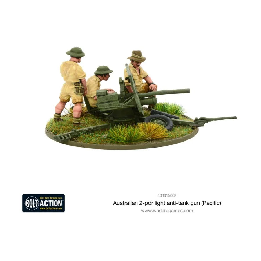 

Австралийская 2-фунтовая легкая противотанковая пушка, Bolt Action - Australian (28mm)
