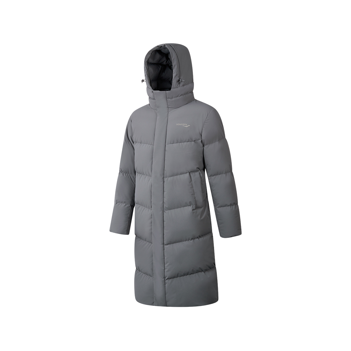 

Saucony Утепленная куртка унисекс прохладного серого цвета, Cool Gray