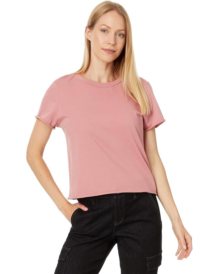 

Футболка Michael Stars Jackie Raw Edge Crew Neck Tee, цвет Berrywood