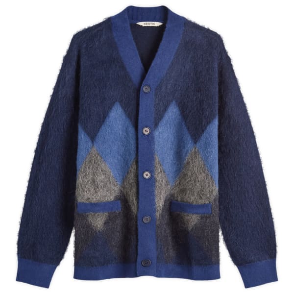 

Кардиган Muirfield в ромбик Kestin, темно-синий mohair