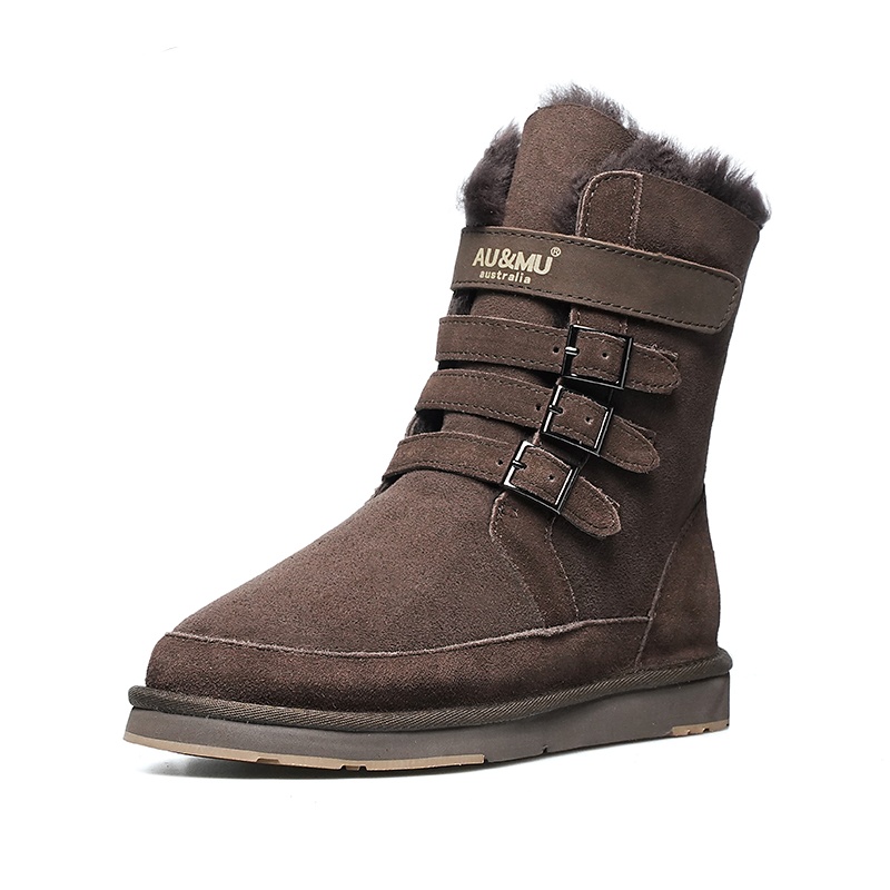 Термоботинки Thermal Crew Snow Boots унисекс Au&Mu, красный — фото 4