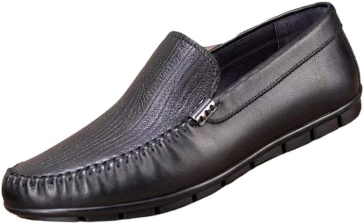 

Мужские слипоны Классические легкие кроссовки из натуральной коровьей кожи Повседневная обувь Mengchengying, черный