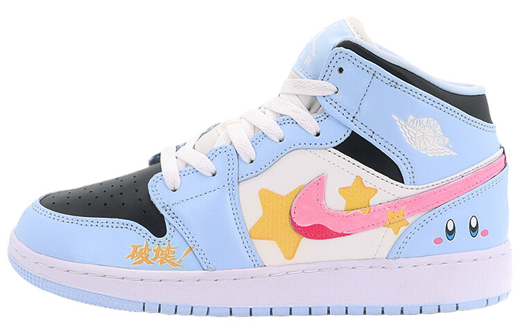 

Jordan Air Jordan 1 винтажные баскетбольные кроссовки женские, Pink/Blue