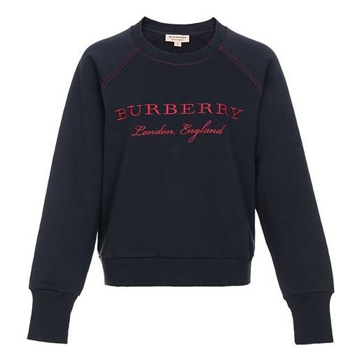

Свитер logo embroidered hoodie deep blue Burberry, синий