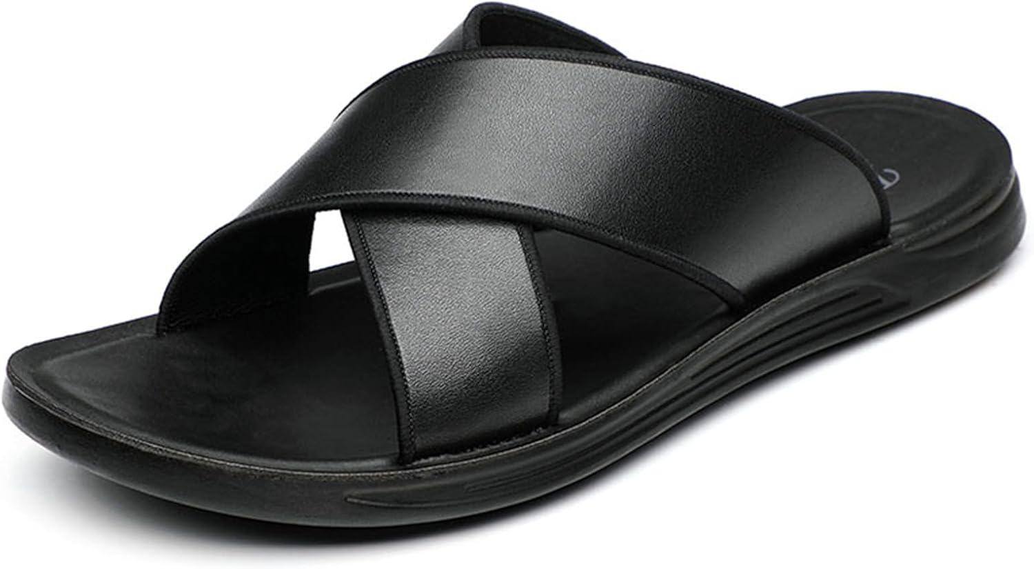 

Кожаные шлепанцы/тапочки для мужчин Abborora, черный