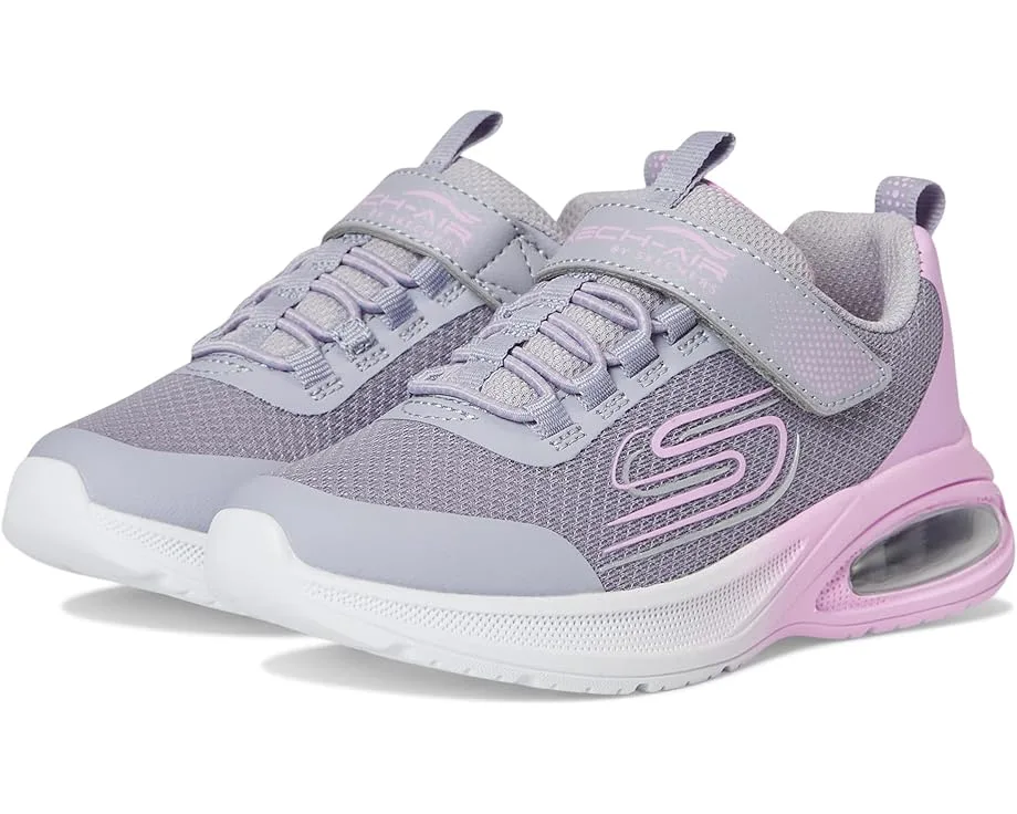 Кроссовки SKECHERS KIDS Microspec Max Advance - Fly 3 303595L (Little Kid/Big Kid), Grey/Lavendar