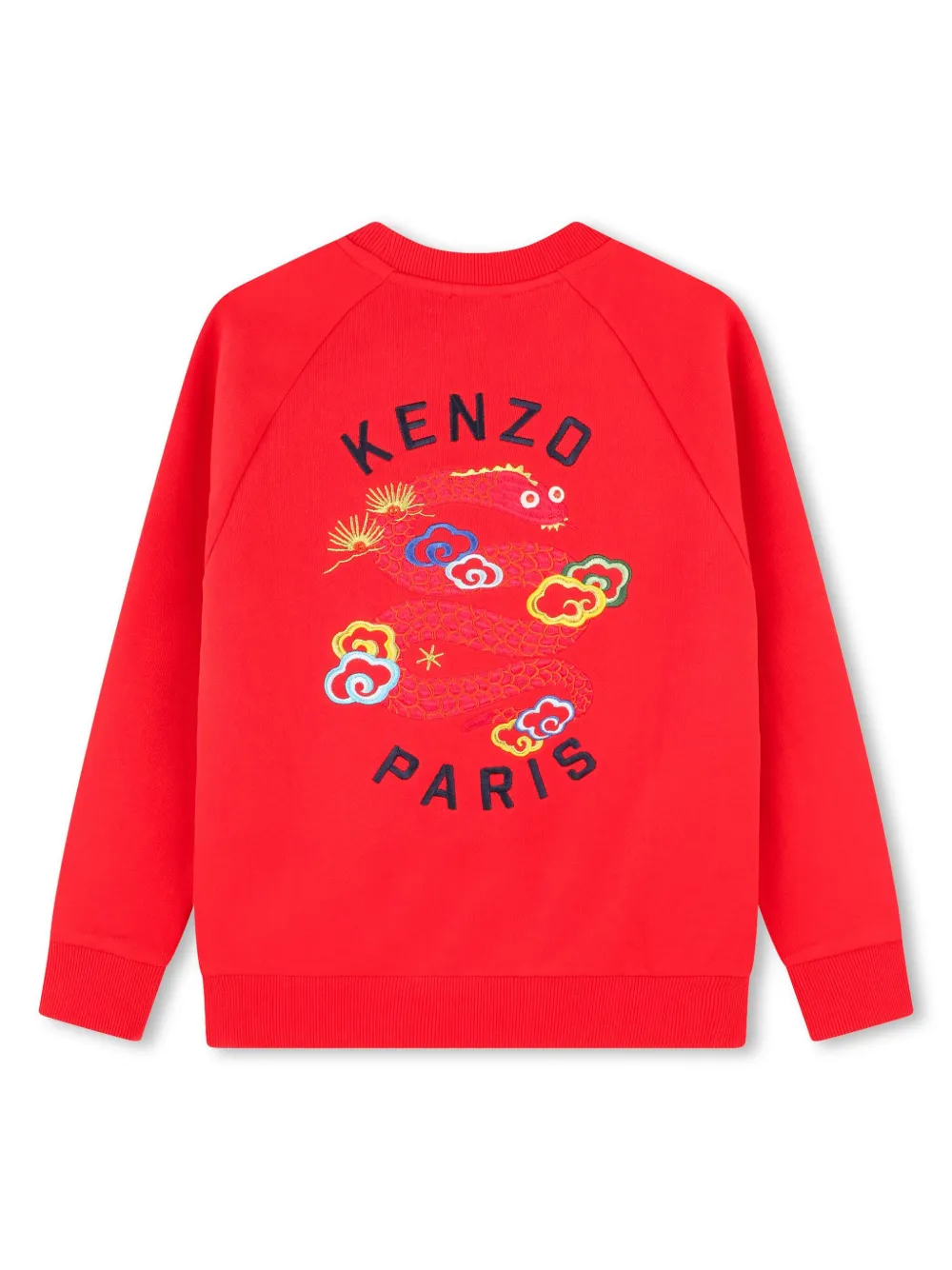 Толстовка с вышитым логотипом Kenzo Kids, красный — фото 2