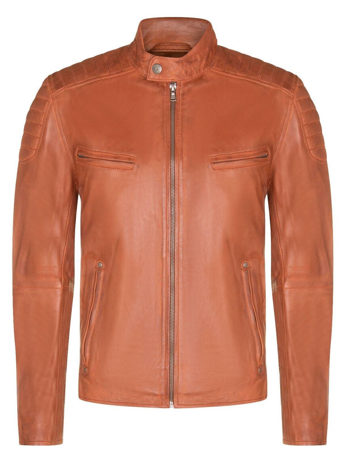

Кожаная стеганая косуха - Берлин Infinity Leather, коричневый