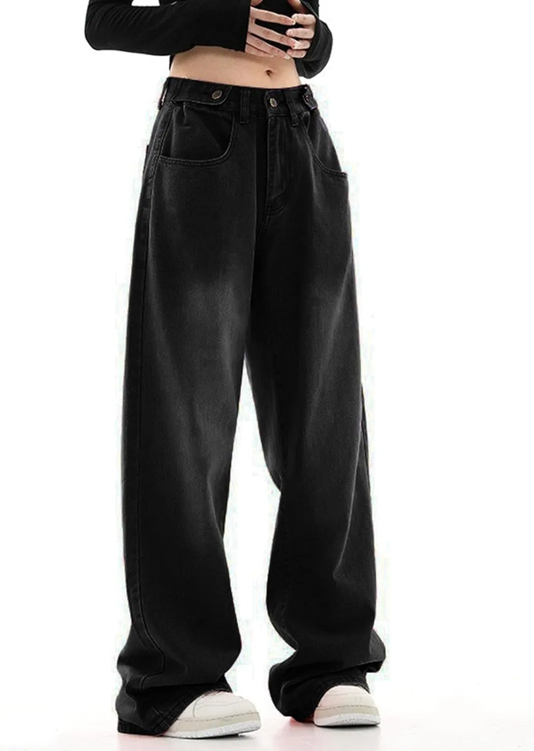 Джинсы женские Wide Leg, Black — фото 2